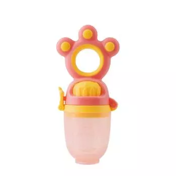 Детская фруктовая вращающаяся соска-пустышка безвкусная силиконовая симпатичная форма для подачи овощей розовый