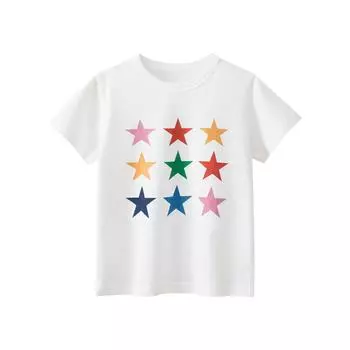 Детская футболка 2 новых летних детских одежды, одежда для маленьких девочек 90cm