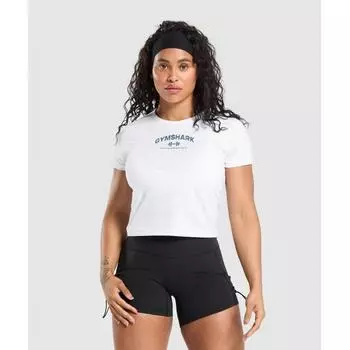 Детская футболка GYMSHARK Team GS, белая B9A3U WB57