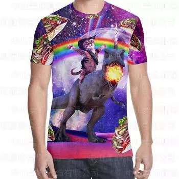 Детская футболка с 3D-принтом, летняя мужская футболка с 3D-принтом, детская свободная футболка с короткими рукавами Y2K 110