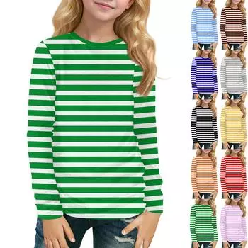 Детская футболка с длинными рукавами и круглым вырезом, повседневная футболка 110 чёрный