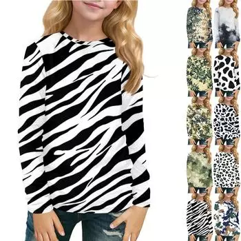 Детская футболка с длинными рукавами и круглым вырезом, повседневная футболка 110 чёрный