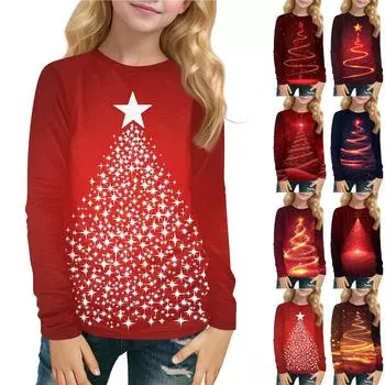 Детская футболка с длинными рукавами и круглым вырезом, повседневная футболка 110 синий