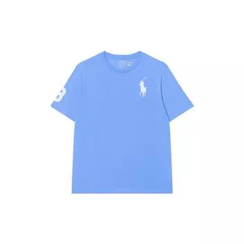 Детская футболка с коротким рукавом и круглым вырезом с логотипом Polo Ralph Lauren Детские топы Синий 323832907-062 XL