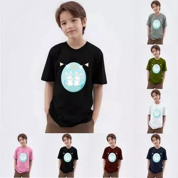 Детская футболка с круглым вырезом и короткими рукавами 100