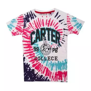 Детская футболка с принтом тай-энд-дай ELEVEN PARIS 6 ans красный