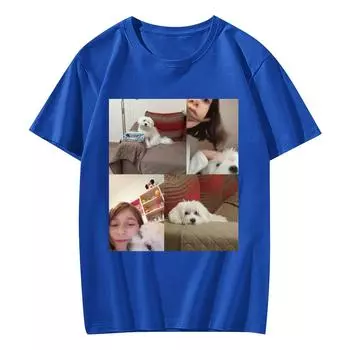 Детская футболка свободного покроя с принтом, круглый вырез, пуловер, короткий рукав