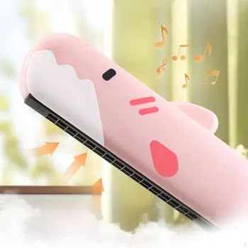 Детская гармошка, мультяшные игрушки для музыкальных инструментов для вечеринок и праздников розовый