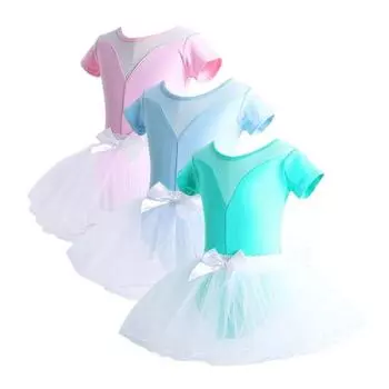 Детская гимнастическая одежда и юбка для девочек, балетные костюмы, танцевальная одежда, трико для выступлений 150