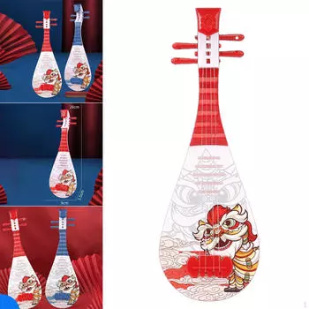 Детская гитара музыкальная игрушка, имитация укулеле игрушка танец льва, мини маленькая для синий