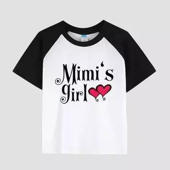 Детская хлопковая футболка с короткими рукавами и цветочным принтом, повседневный модный топ для девочек на лето 100cm