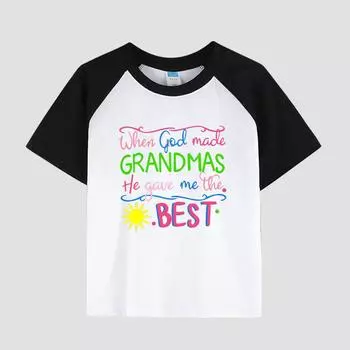 Детская хлопковая футболка с короткими рукавами и цветочным принтом, круглый вырез, стильный повседневный топ для девочек на лето 100cm