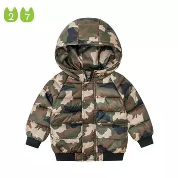 Детская хлопковая одежда, детское камуфляжное пальто, зимняя одежда для мальчиков, камуфляжное хлопковое пальто 90cm