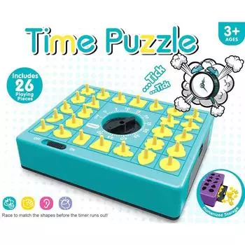 Детская игра-головоломка на определение времени, обучающая настольная игра для раннего детства, интерактивная игрушка для концентрации внимания родителей и детей