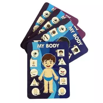 Детская игра-головоломка «Тело человека» Образовательная игра-головоломка «Структура человеческого тела» Дошкольное обучение Деревянный Boy A