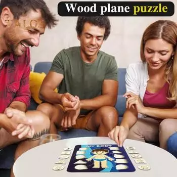 Детская игра-головоломка «Тело человека» Обучающая игра «Структура человеческого тела» Дошкольное обучение Деревянный пазл Анатомия для малышей Головоломка «Части тела мальчика» Игрушка STEM Boy A