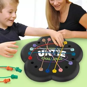 Детская игра по распутыванию веревок, логическое мышление, тренировка внимания, настольная игра с веревками для родителей и детей, интерактивная обучающая красочная эластичная игрушка по распутыванию веревок A