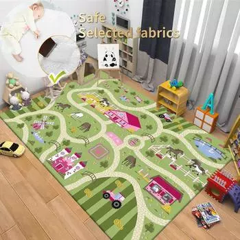 Детская игровая комната украшение ковер гостиная карта маршрутов движения коврики для спальни рядом мягкий нескользящий детский коврик для ползания 60x90cm 23.6x35.4in