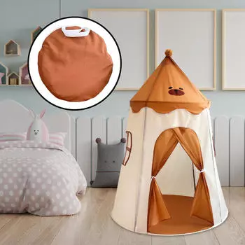 Детская игровая палатка, детский игровой домик, домик-вигвам для вечеринки по случаю дня рождения коричневый