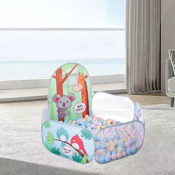 Детская игровая палатка, детский манеж для ползания, симпатичное украшение детской комнаты с мячами, баскетбольное кольцо 50 balls_Style A