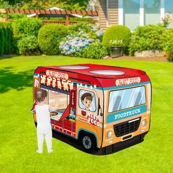 Детская игровая палатка, фургончик для еды, складной детский замок с сумкой для переноски на открытом воздухе и в помещении