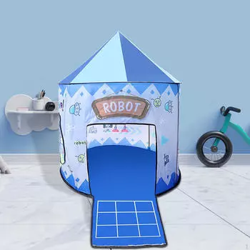 Детская игровая палатка-замок, крытый игровой домик для вечеринки на заднем дворе на открытом воздухе синий