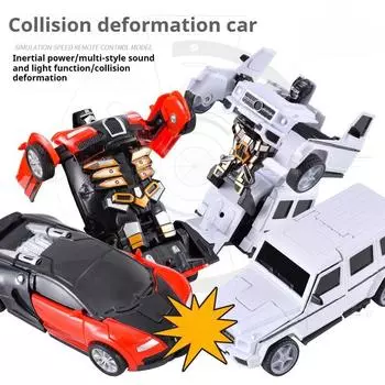 Детская игрушечная машинка для мальчика Детская игрушка Ударная деформация Модель машинки Инерционная игрушка