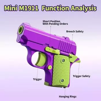 Детская игрушечная модель пистолета 3D Mini 1911 Gravity Printed детская игрушка для взрослых игрушка для снятия стресса подарок на Рождество
