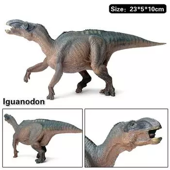 Детская игрушка-динозавр, имитация твердой модели динозавра, игуанодон, тираннозавр, животное, пластиковая модель, украшение, подарок 1pcs