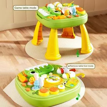 Детская Игрушка для Настольного Развлечений Мультяшный Динозавр Обучающий Стол Музыкальная Игрушка Развивающая Детская Игрушка