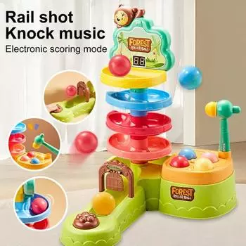 Детская игрушка для стрельбы по мячу с табло для счета мячи Hammer Ball Electric