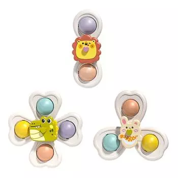 Детская игрушка для ванны на присоске Spin Bath Toy подходит для детей 1, 2, 3 лет, для девочек, для мальчиков, для игрушек Spinn B0Z1 3pcs-one-size