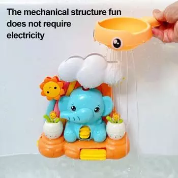 Детская игрушка для ванны «Слоненок», водяное колесо, игровой набор с присоской, цветной