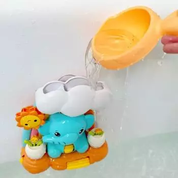 Детская игрушка для ванны «Слоненок», водяное колесо, игровой набор с присоской, красочный, ранний