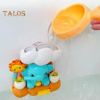 Детская игрушка для ванны «Слоненок», водяное колесо, игровой набор с присоской, красочный набор для раннего образования, портативный набор для душа для родителей и детей Elephant