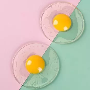Детская игрушка для замешивания теста «Яйцо-пашот» Омлет Антистрессовая игрушка для взрослых и детей 2