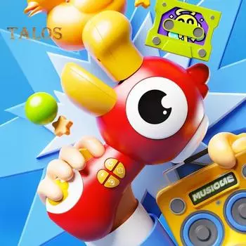 Детская игрушка-изменение голоса утки для малышей, мальчиков и девочек, интерактивная мультяшная птица, изменяющая голос, мегафон, усилитель, диктофон, труба с разными голосами жёлтый