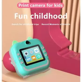 Детская игрушка-камера мгновенной печати 1080p HD Термобумага Фотопечать Камера Видеокамеры Игрушки Развивающие игрушки для улицы