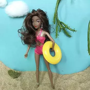 Детская игрушка-кукла с подвижным суставом Черная игрушка-кукла