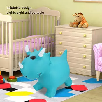 Детская игрушка-лошадка-прыгун, симпатичная, удобная, интерактивная игрушка из ПВХ, многофункциональная, надувная, для катания на лошадях, для семей на открытом воздухе