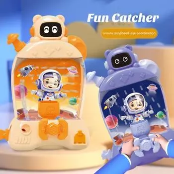 Детская игрушка-ловушка для мячей с рулевым колесом, тренировка координации рук и глаз, мини-космическая тема, ловля мяча фиолетовый