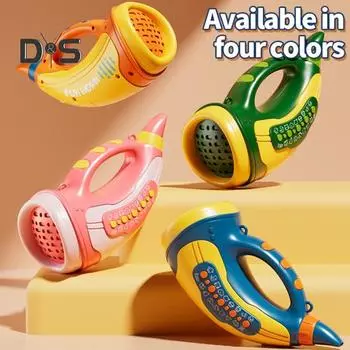 Детская игрушка-манипулятор для животных с 30 реалистичными звуками, 5 уровней, светодиодная подсветка, ферма, лес, два режима, обучающая труба для малышей, мальчиков и девочек, емкость легких оранжевый