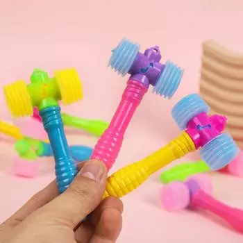 Детская игрушка-молот, стучащийся со звуком, музыкальный инструмент, вокальная игрушка для мальчиков, красочная сенсорная игрушка-молот для девочек