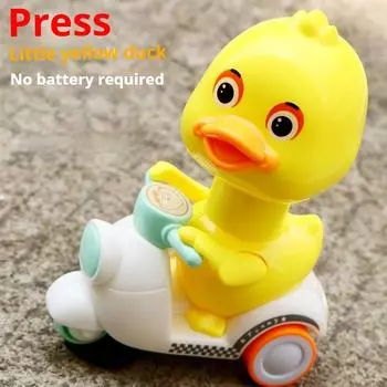 Детская игрушка-мотоцикл Push Duck для мальчиков и девочек, инерционная игрушка-машинка с оттяжкой 1PCS жёлтый