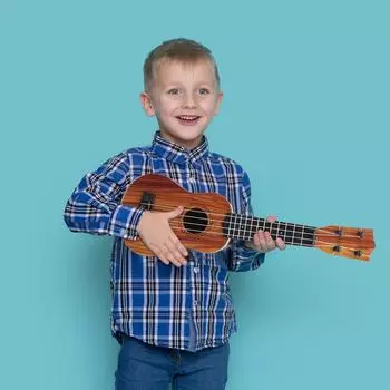 Детская игрушка на гавайской гитаре, музыкальная обучающая игрушка, мини-модель, игрушки для девочек, милая гитара, обучающая гитара для малышей/бас