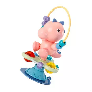 Детская игрушка на присоске для стола Мотор Цвет Путешествия Обучение Хватание Время еды для розовый