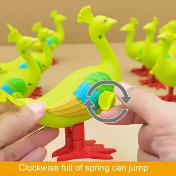 Детская игрушка павлин, ходячая интерактивная сумка, наполнитель, декоративный мультяшный прыгающий заводной подарок для вечеринки