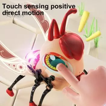 Детская игрушка-пчела с дистанционным управлением, светодиодной подсветкой, музыкой, сенсорным управлением, интерактивная умная игрушка-пчела для малышей, мальчиков и девочек, обучающая электронная игрушка-животное на радиоуправлении разноцветный