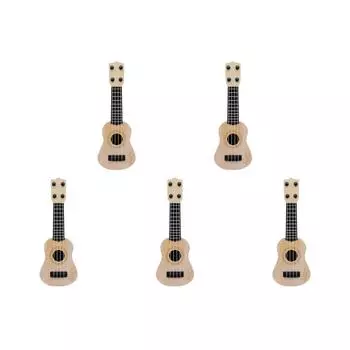 Детская игрушка, портативная маленькая модель гитары для показа на фестивале (бежевый)