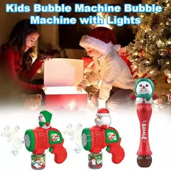 Детская игрушка-пузырь, рождественская мыльная машина для малышей, игрушка-снеговик, безопасная мыльная палочка A